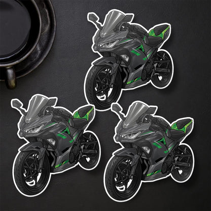 Kawasaki Ninja 400 2018-19 Stickers - Set of 3 Motorcycle Decals for Riders