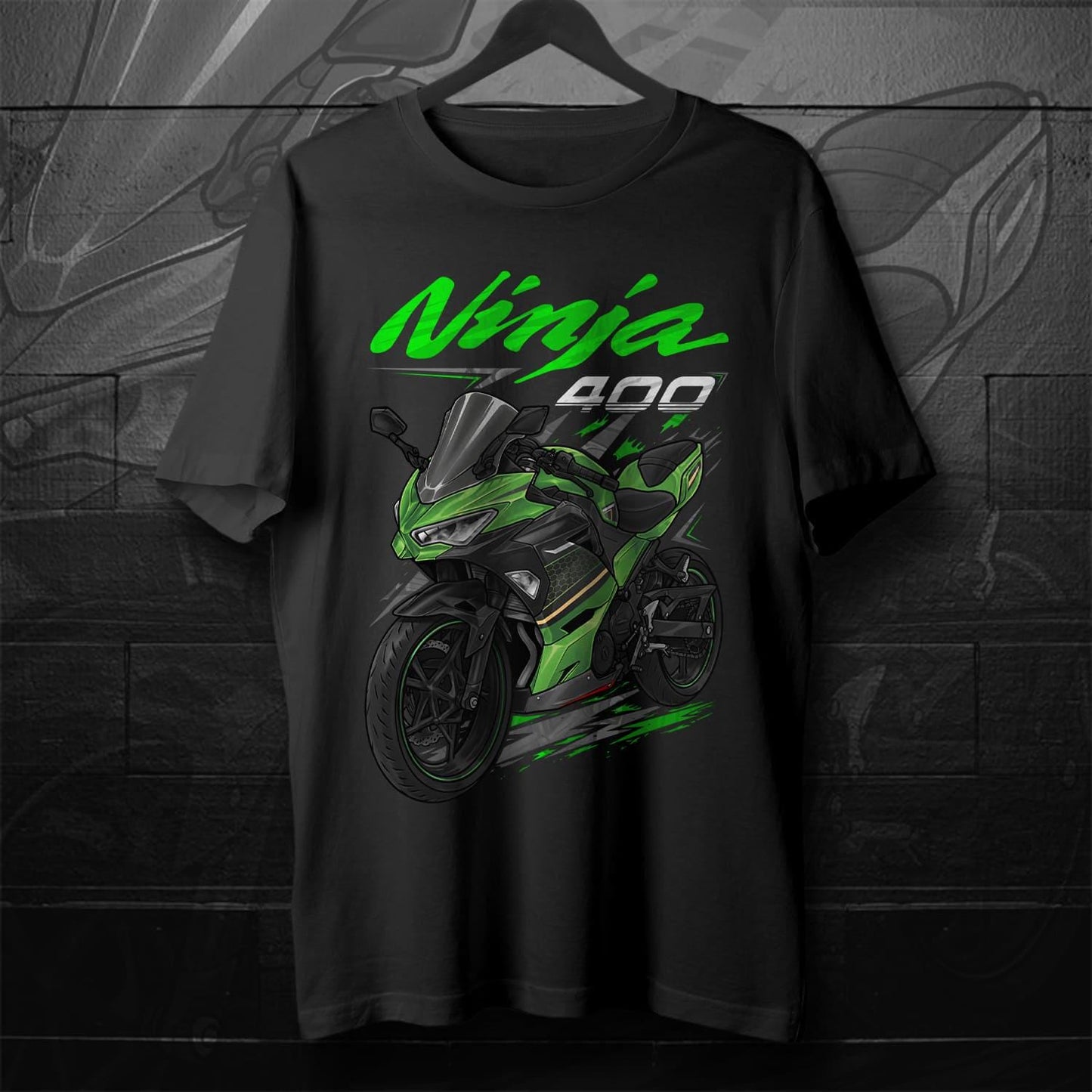 Kawasaki Ninja 400 2020-21 Inspired T-Shirt - Motorcycle Tee Shirt for Riders