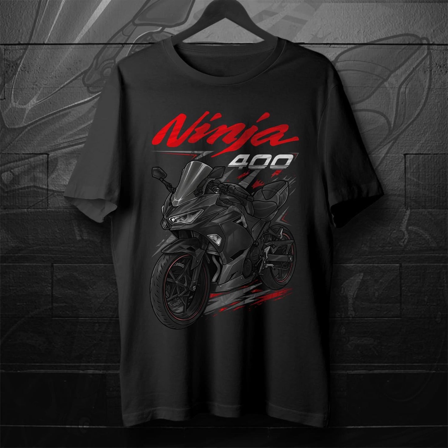 Kawasaki Ninja 400 2021-22 Inspired T-Shirt - Motorcycle Tee Shirt for Riders