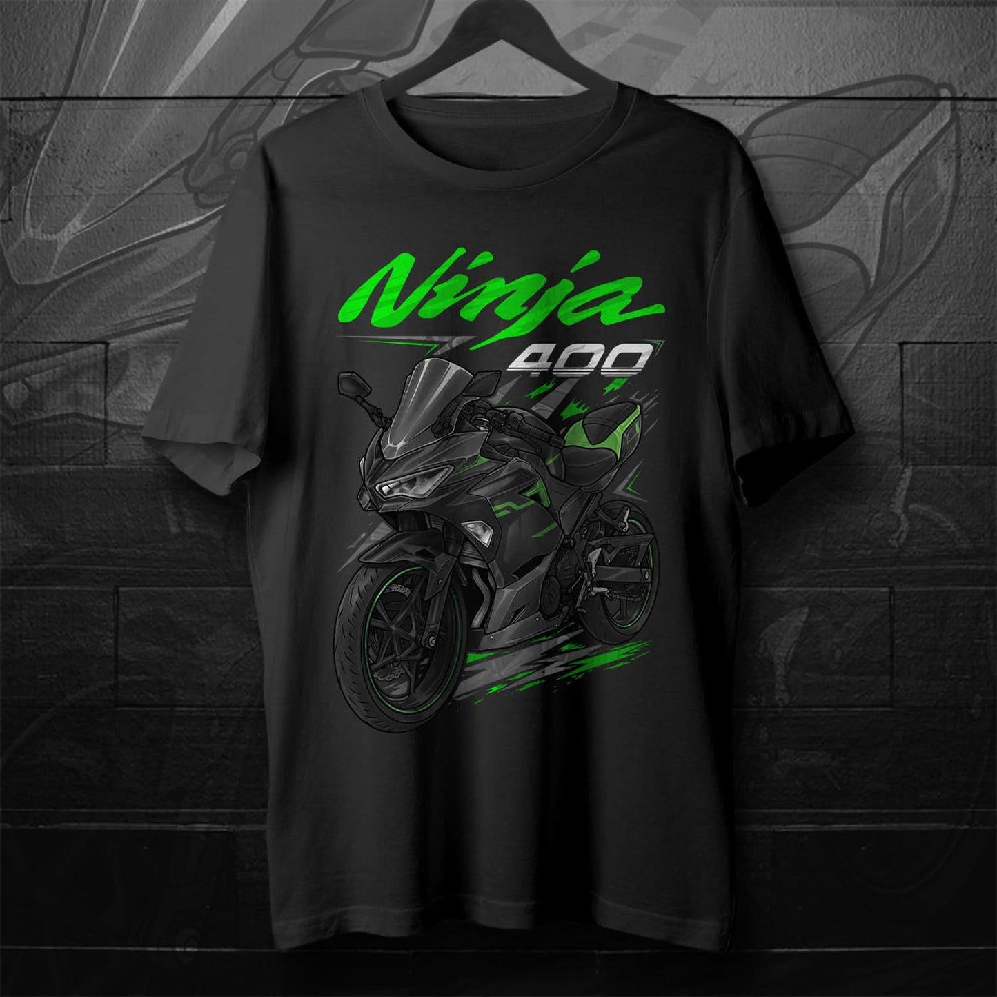 Kawasaki Ninja 400 2021-22 Inspired T-Shirt - Motorcycle Tee Shirt for Riders
