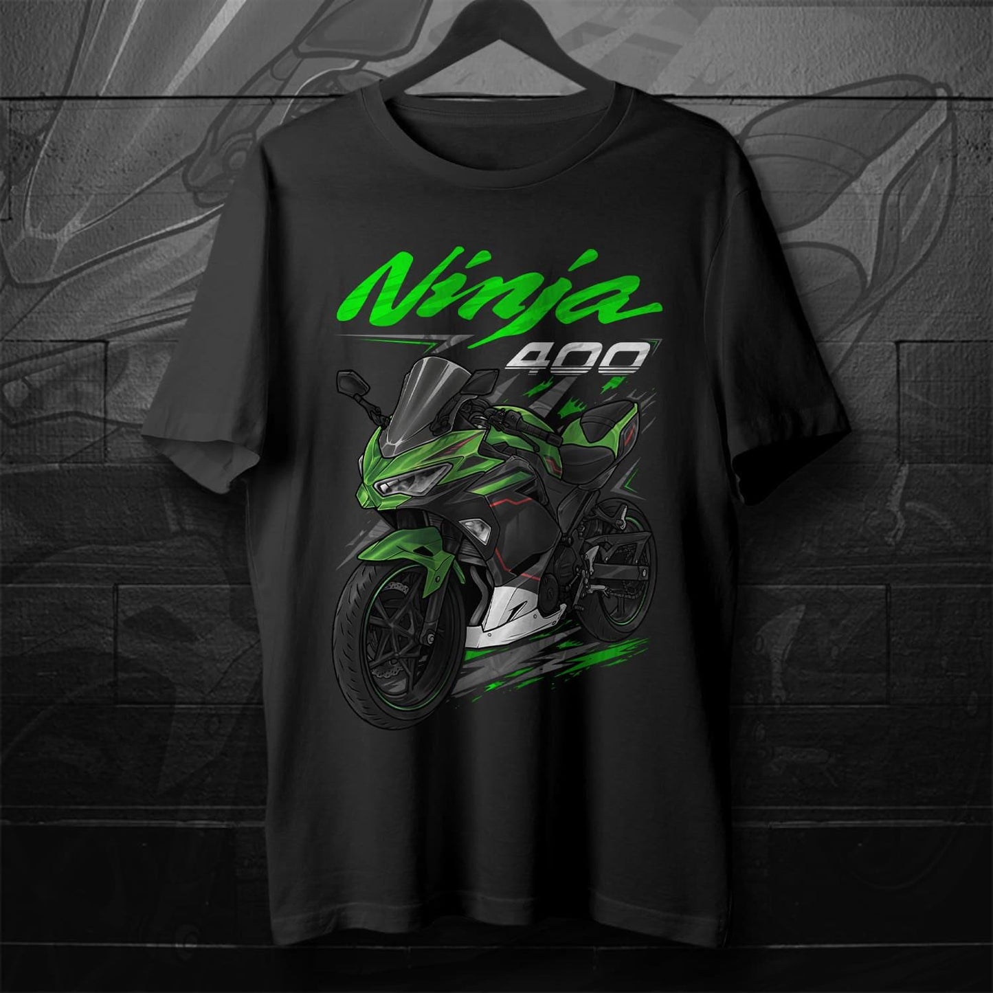 Kawasaki Ninja 400 2021-22 Inspired T-Shirt - Motorcycle Tee Shirt for Riders