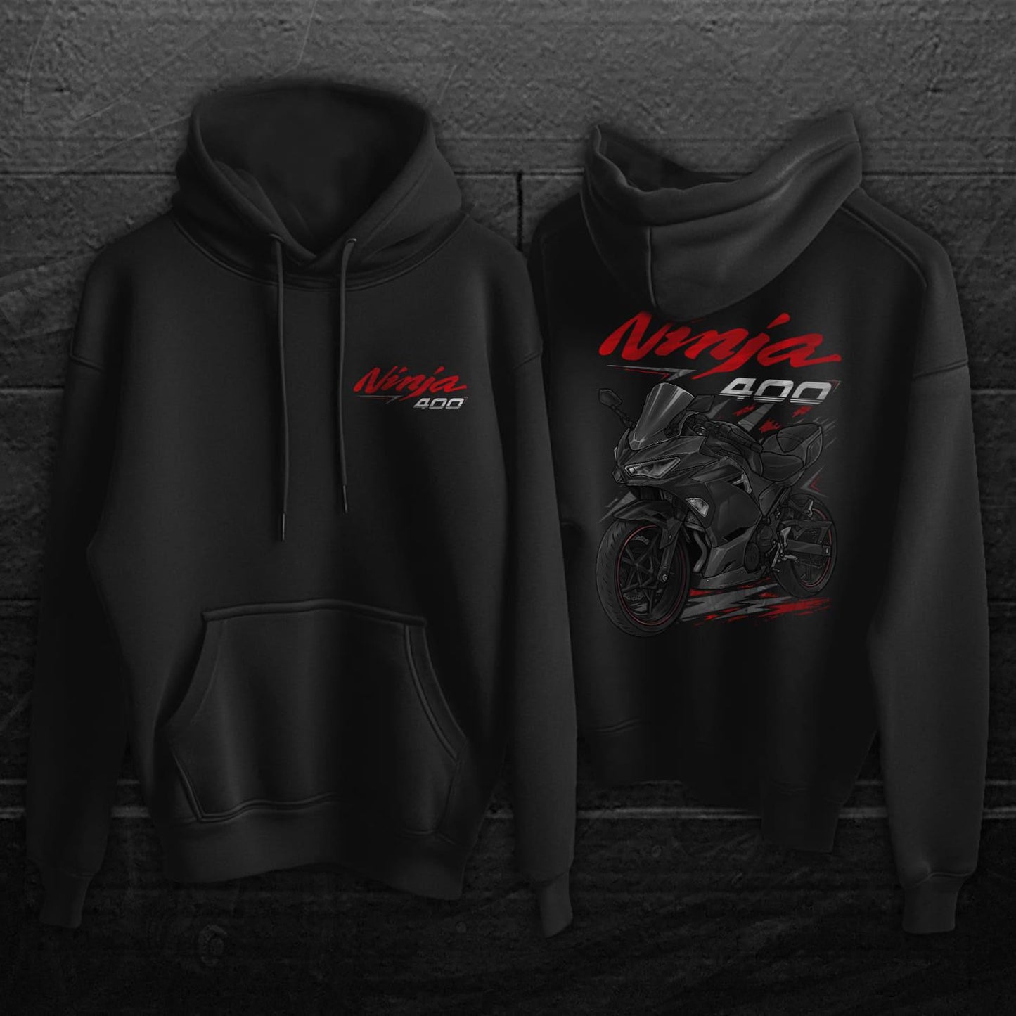 Kawasaki Ninja 400 2021-22 Inspired Hoodie - Motorcycle Sweatshirt for Riders