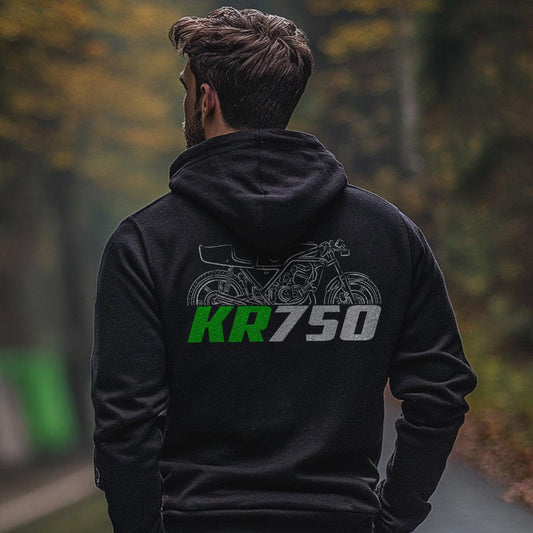 Kawasaki KR750 Naked 1975 - 1979 Inspired Hoodie - Motorcycle Sweatshirt for Riders