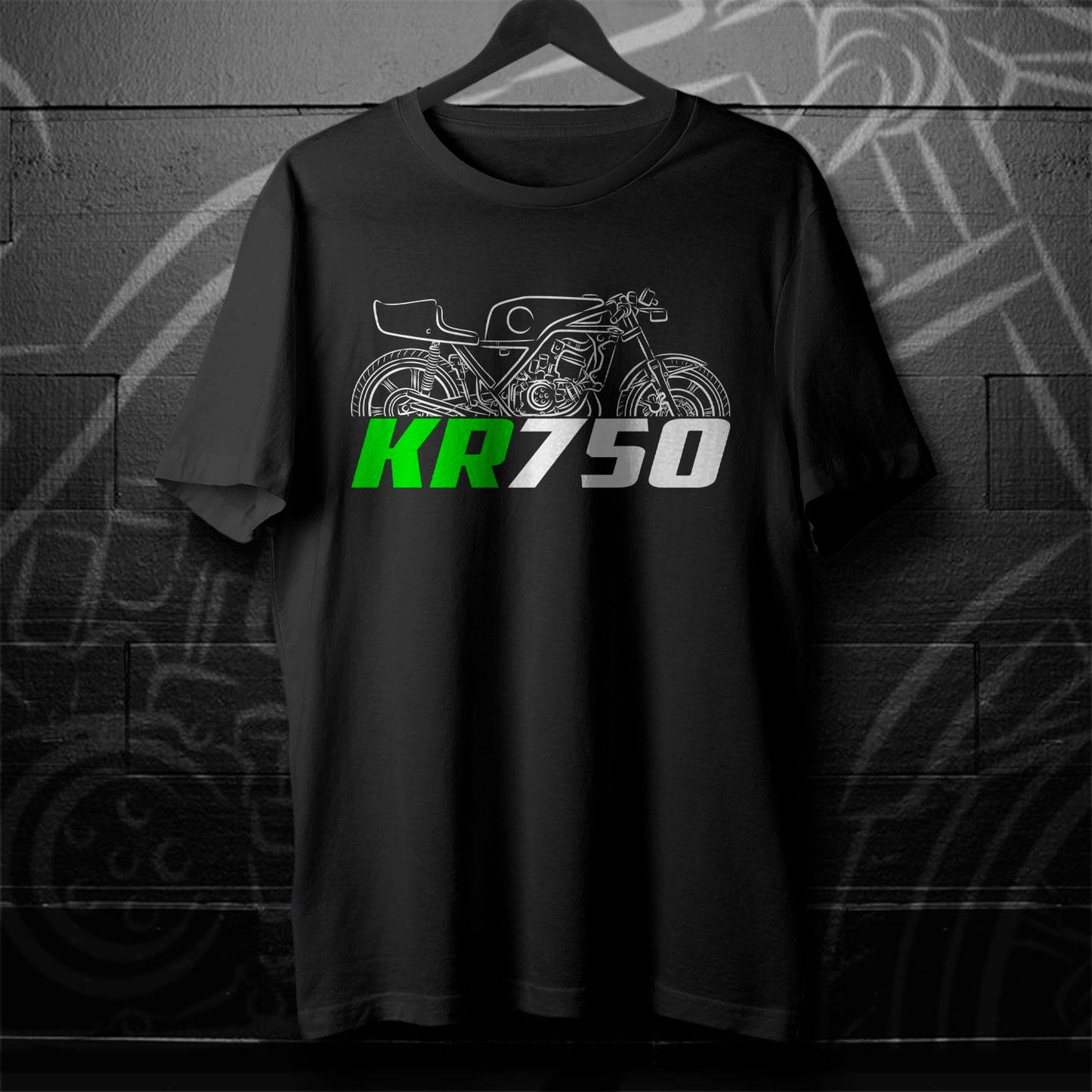 Kawasaki KR750 Naked 1975 - 1979 Inspired T-Shirt - Motorcycle Tee Shirt for Riders