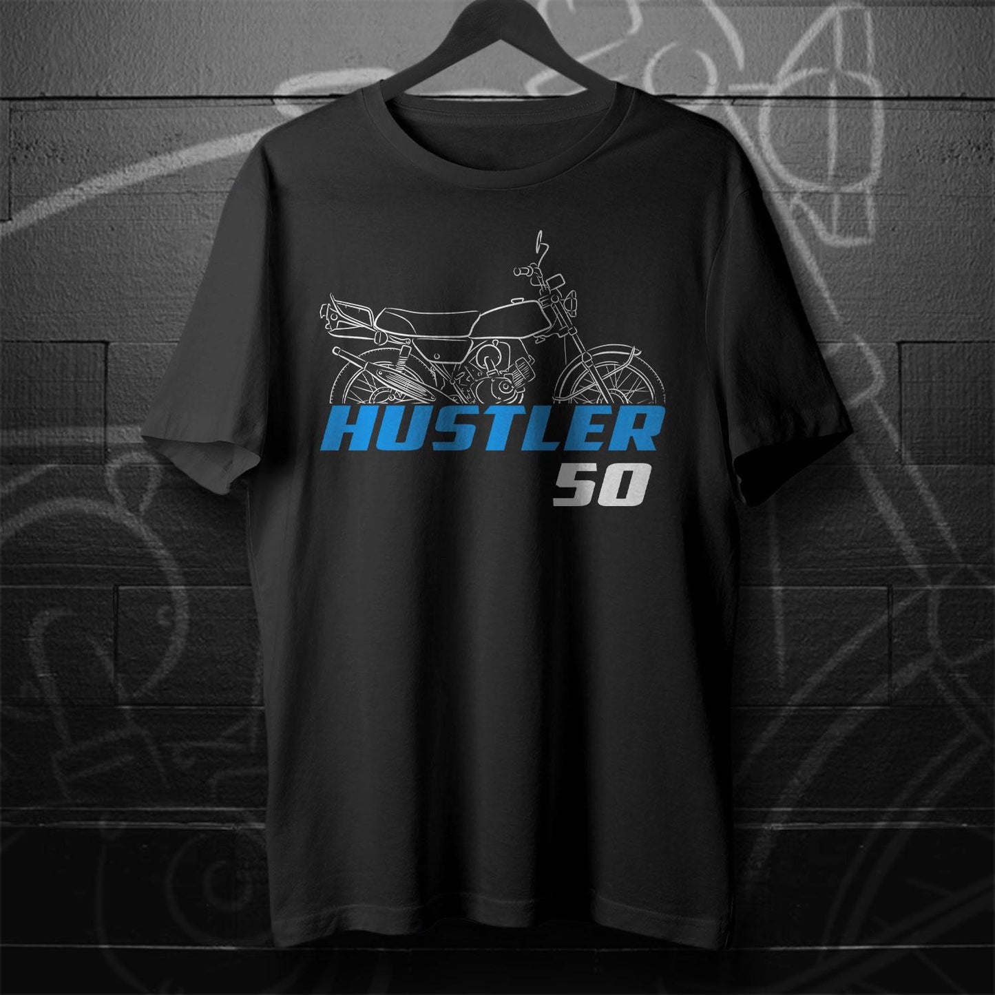 Suzuki Hustler 50 Inspired T-Shirt - Motorcycle Tee Shirt for Riders