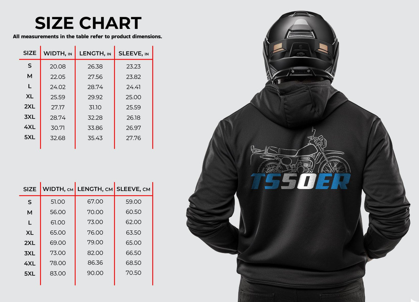 Suzuki TS50 | ER | X & Gaucho Inspired Hoodie - Motorcycle Sweatshirt for Riders