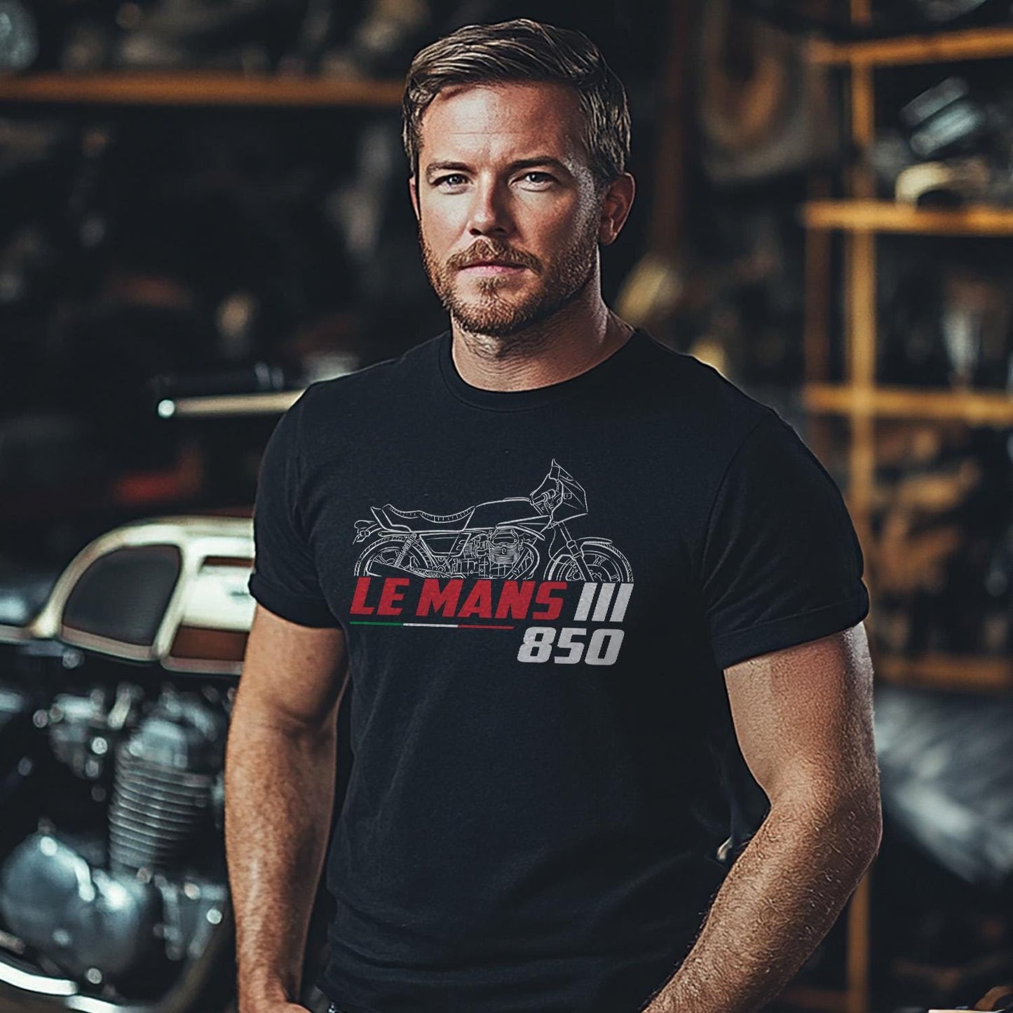 Moto Guzzi 850 Le Mans III 1981 - 1985 Inspired T-Shirt - Motorcycle Tee Shirt for Riders