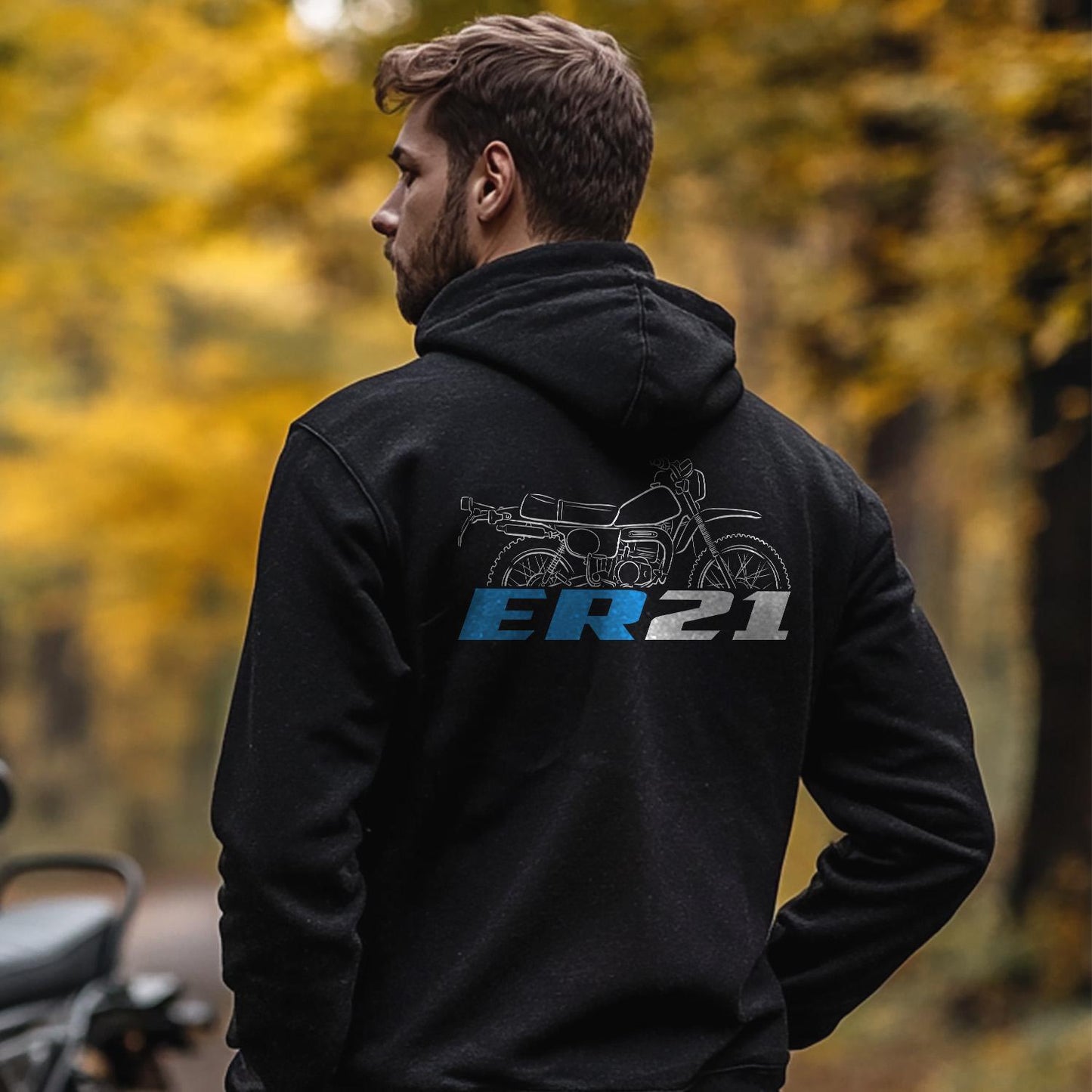 Suzuki ER21 Inspired Hoodie - Motorcycle Sweatshirt for Riders