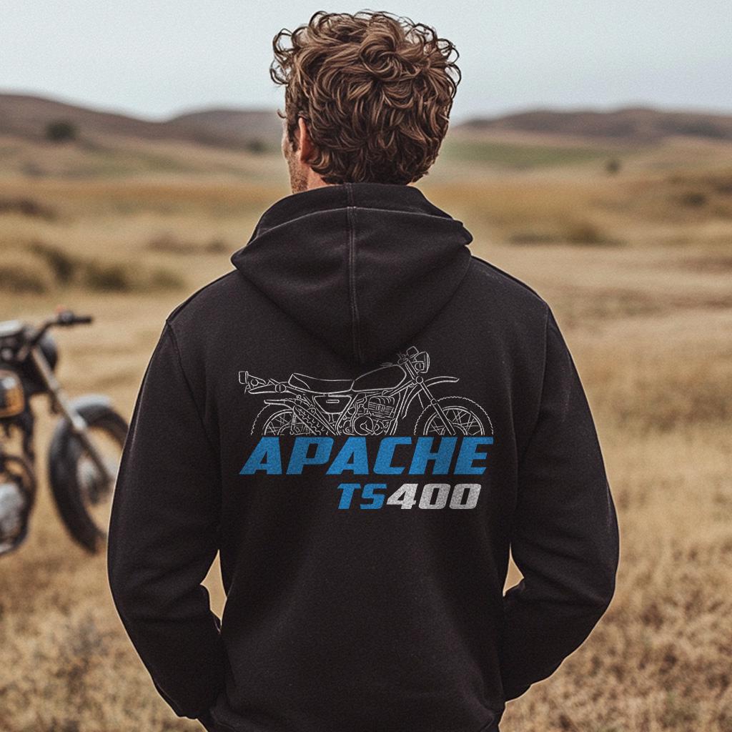Suzuki TS400 Apache Inspired Hoodie - Motorcycle Sweatshirt for Riders