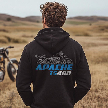 Suzuki TS400 Apache Inspired Hoodie - Motorcycle Sweatshirt for Riders