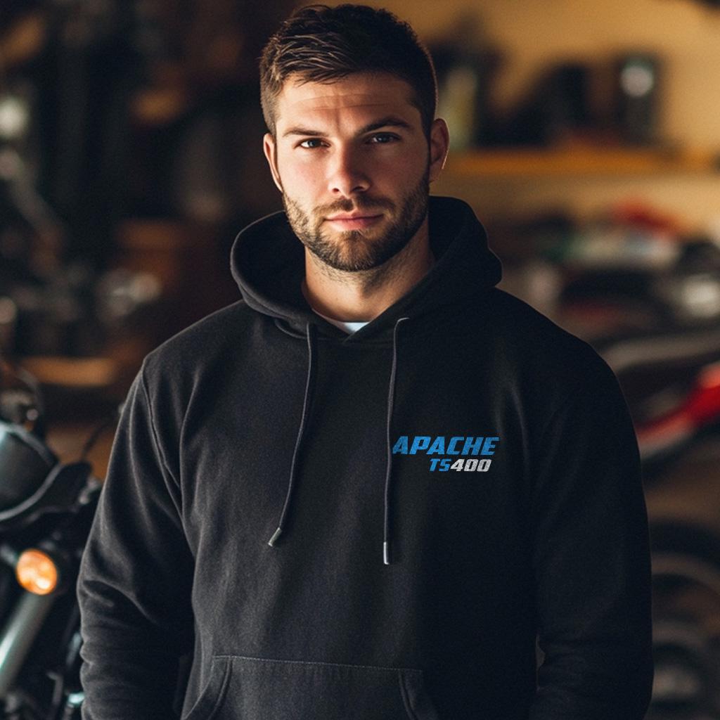 Suzuki TS400 Apache Inspired Hoodie - Motorcycle Sweatshirt for Riders