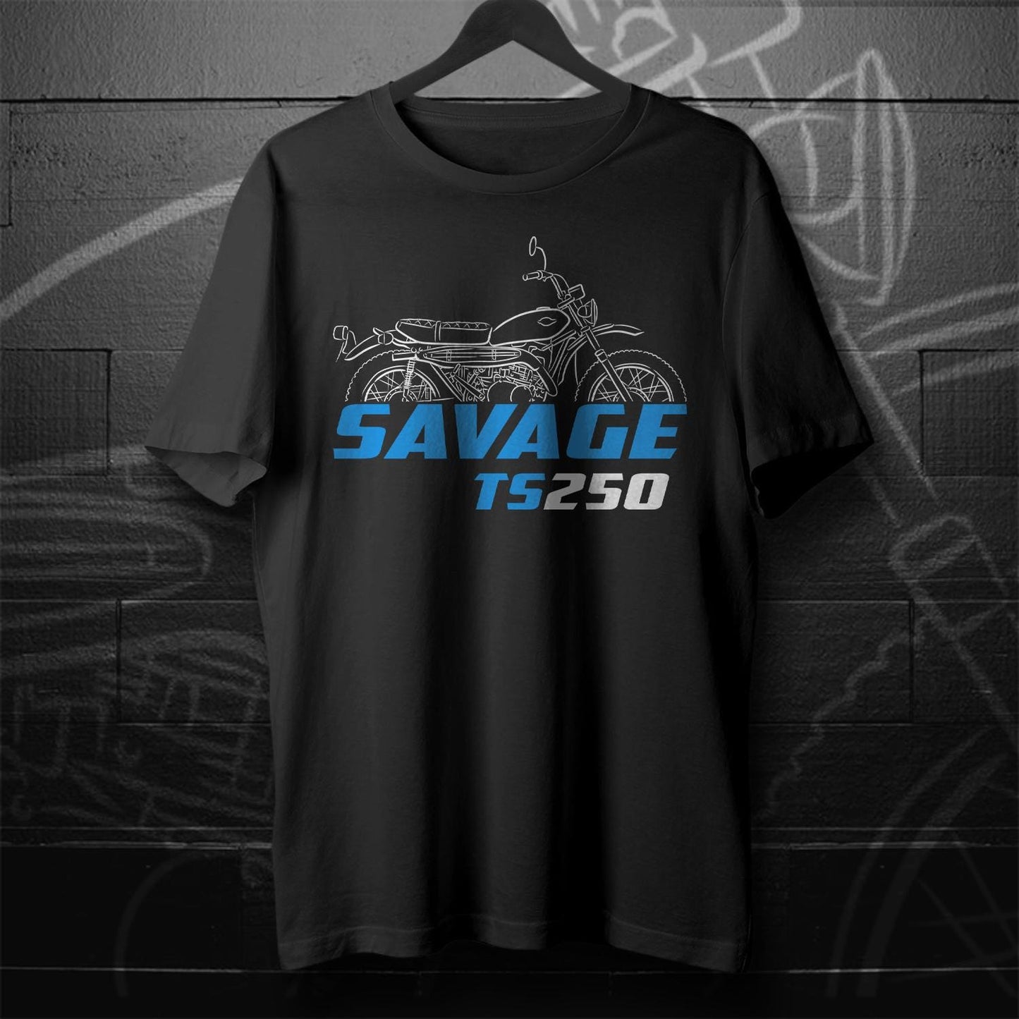 Suzuki TS250 | X | ER | Savage & Hustler Inspired T-Shirt - Motorcycle Tee Shirt for Riders