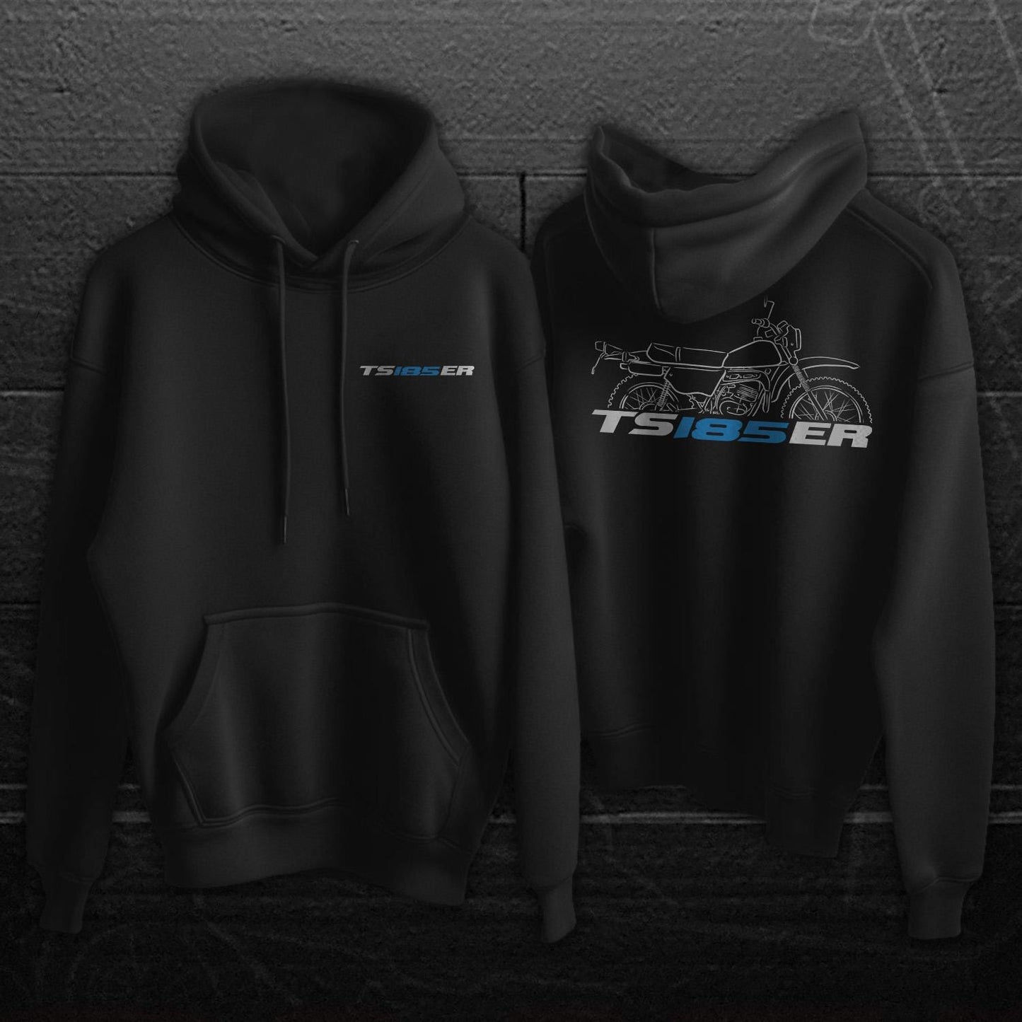 Suzuki TS 185 Sierra & ER Inspired Hoodie - Motorcycle Sweatshirt for Riders
