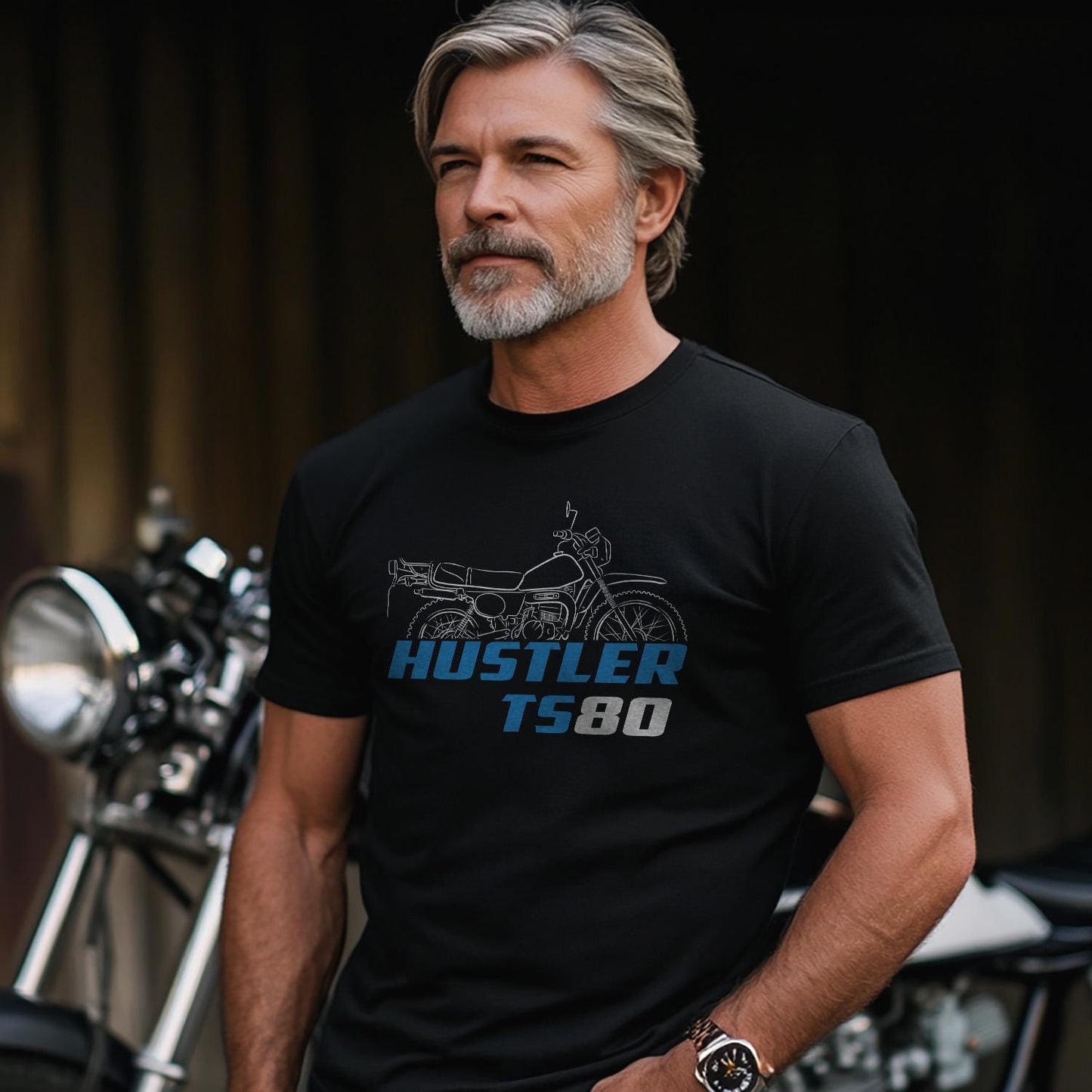 Suzuki TS80 Hustler & ER Inspired T-Shirt - Motorcycle Tee Shirt for Riders