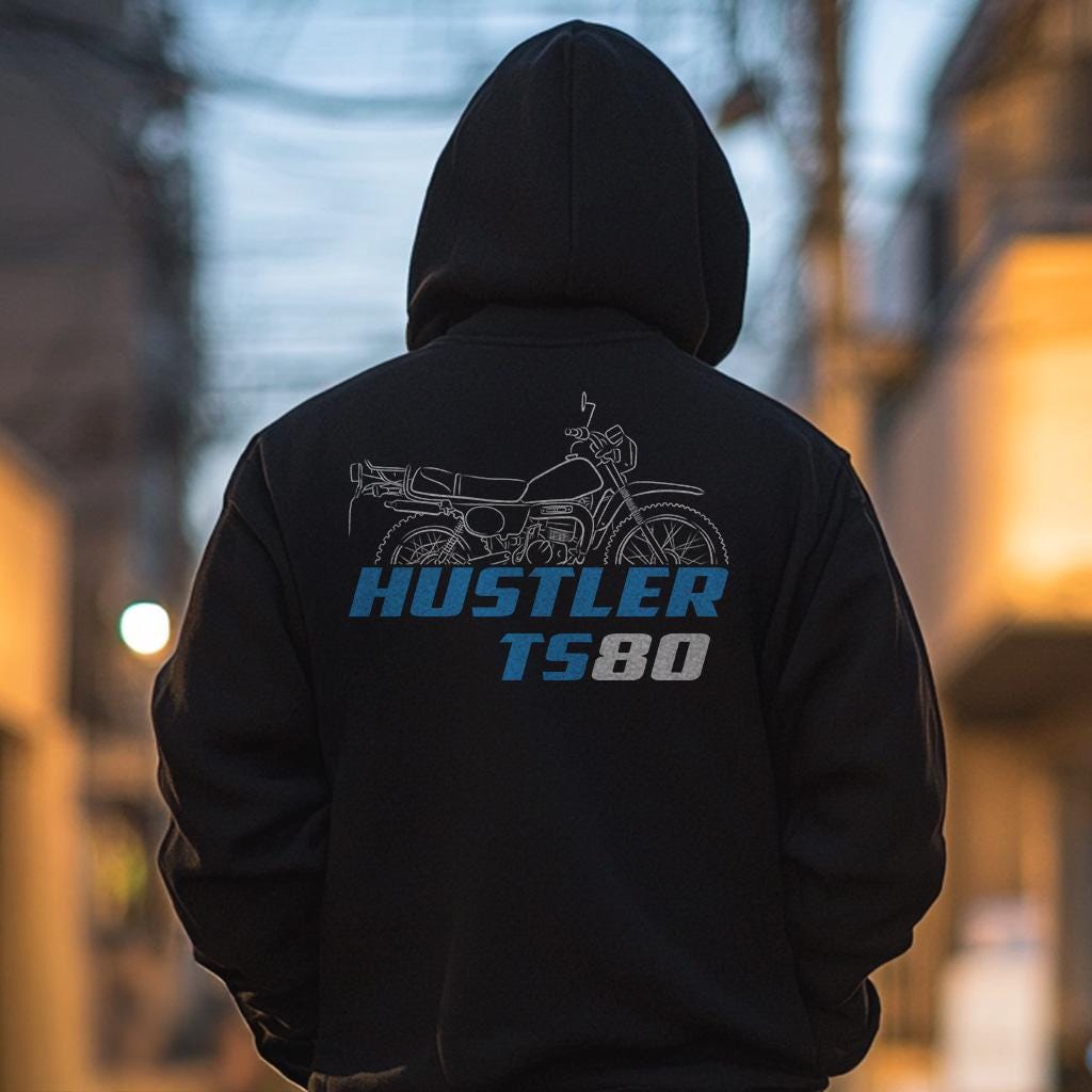 Suzuki TS80 Hustler & ER Inspired Hoodie - Motorcycle Sweatshirt for Riders