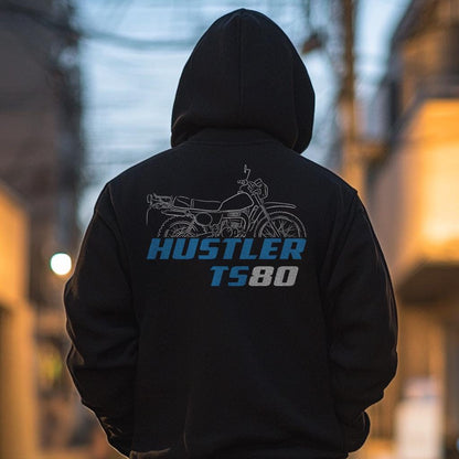 Suzuki TS80 Hustler & ER Inspired Hoodie - Motorcycle Sweatshirt for Riders
