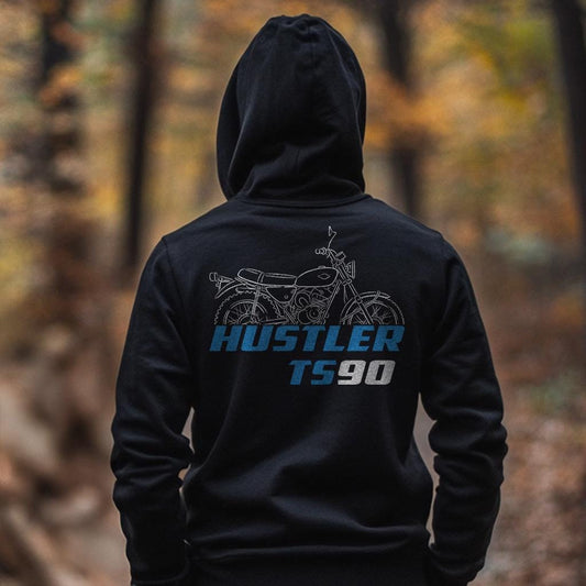 Suzuki TS90 Hustler & MX Inspired Hoodie - Motorcycle Sweatshirt for Riders