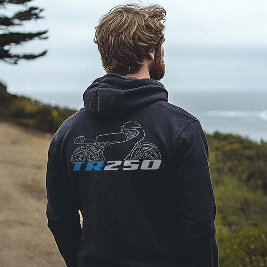 Suzuki TR250 Inspired Hoodie - Motorcycle Sweatshirt for Riders