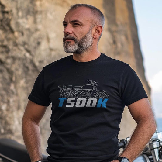 Suzuki T500 J K L M R Cobra & Titan Inspired T-Shirt - Motorcycle Tee Shirt for Riders