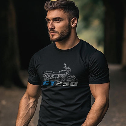 Suzuki ST250 & E-Type Inspired T-Shirt - Motorcycle Tee Shirt for Riders