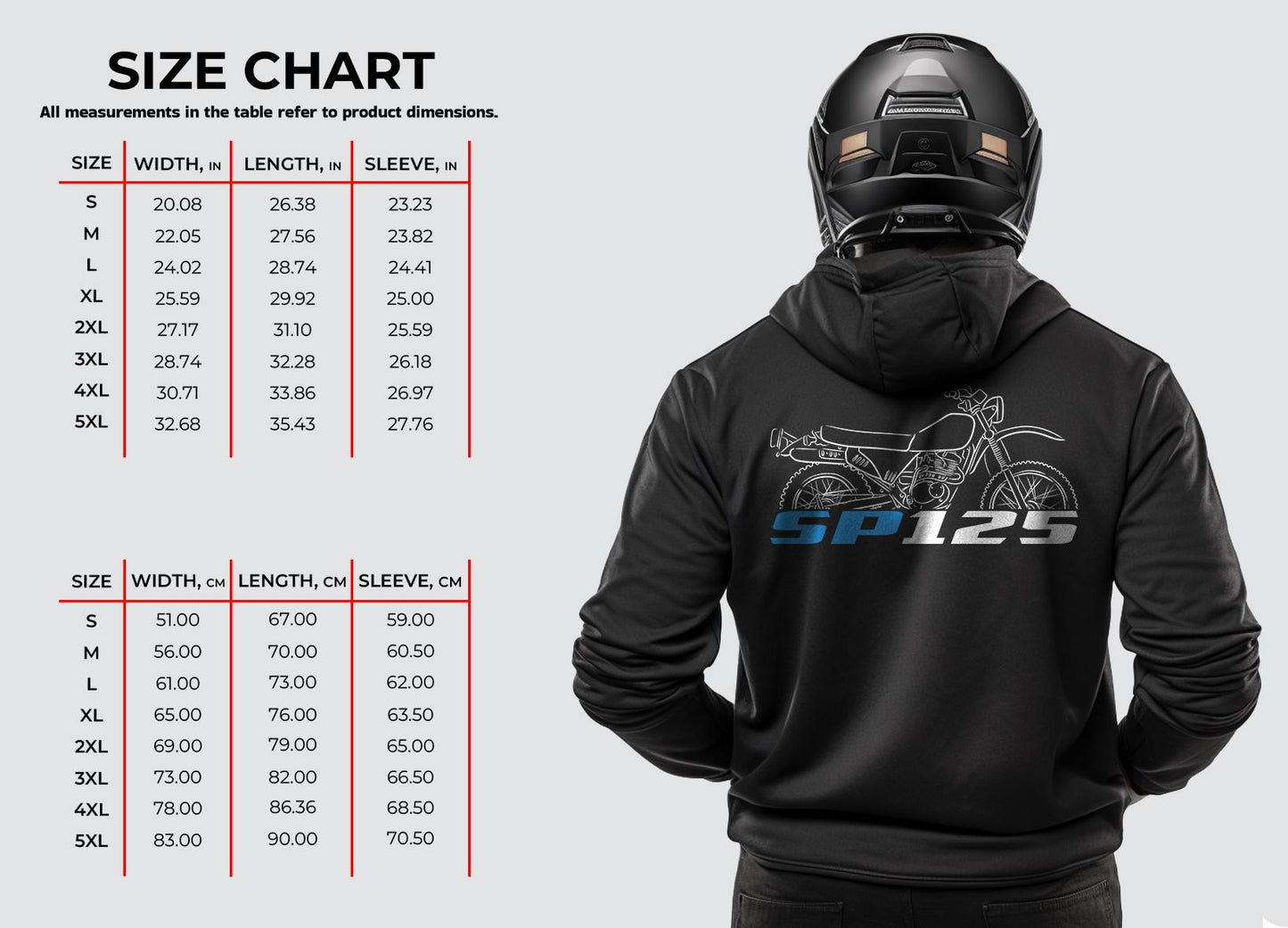 Suzuki SP125 Inspired Hoodie - Motorcycle Sweatshirt for Riders