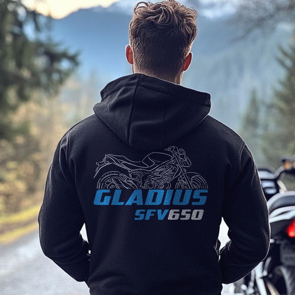 Suzuki SFV650 Gladius Inspired Hoodie - Motorcycle Sweatshirt for Riders