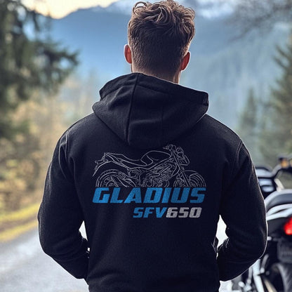 Suzuki SFV650 Gladius Inspired Hoodie - Motorcycle Sweatshirt for Riders