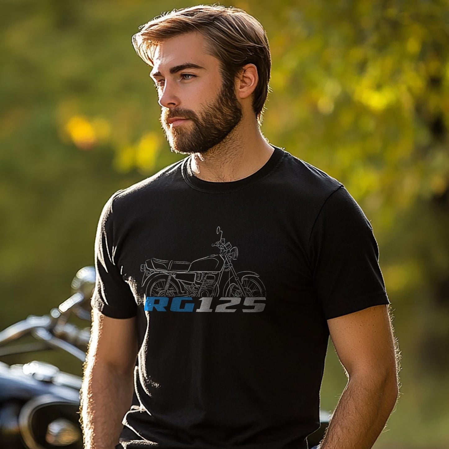 Suzuki RG125 | E | F | Wolf & Gamma Inspired T-Shirt - Motorcycle Tee Shirt for Riders