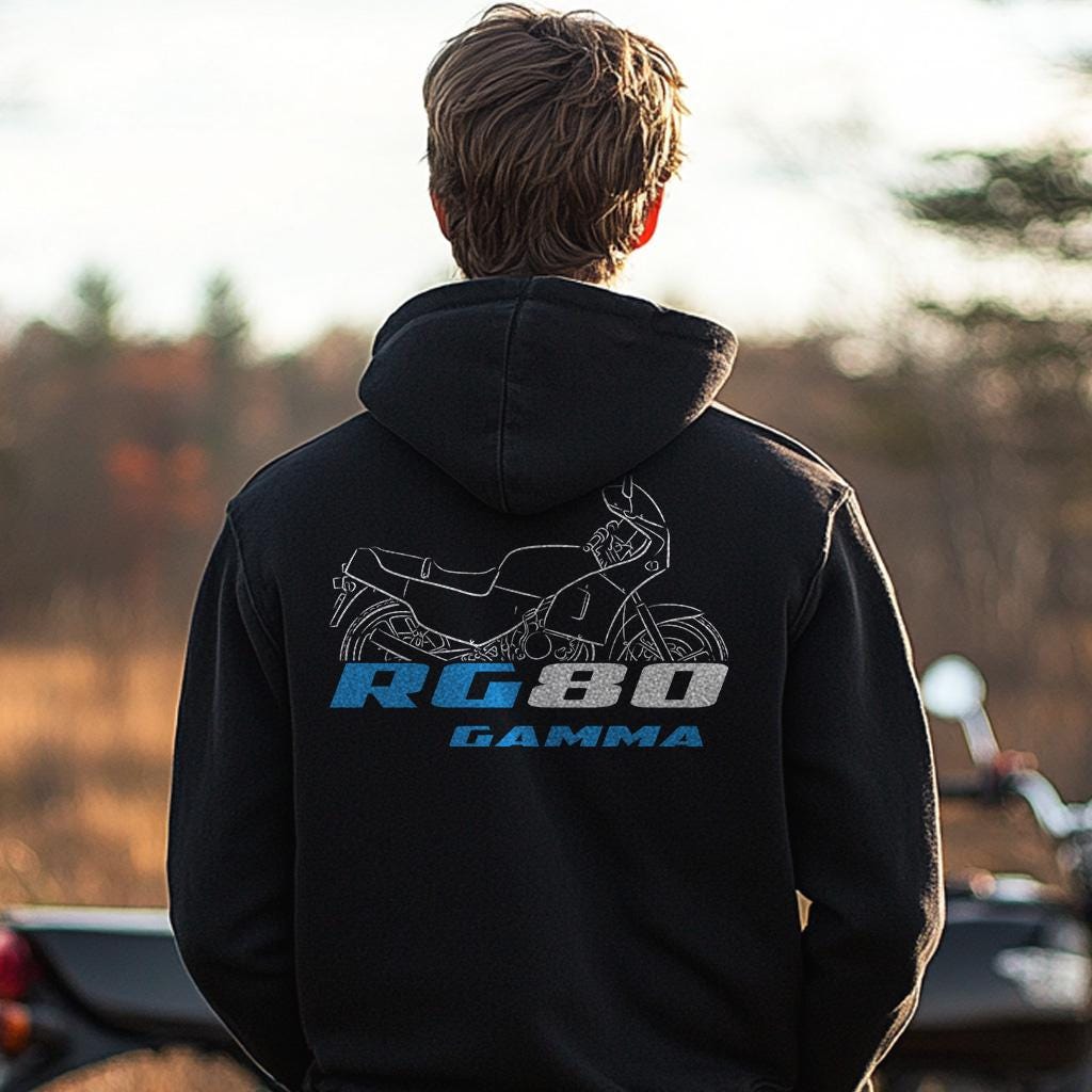 Suzuki RG80 Gamma & RG80E ( X3 ) Inspired Hoodie - Motorcycle Sweatshirt for Riders