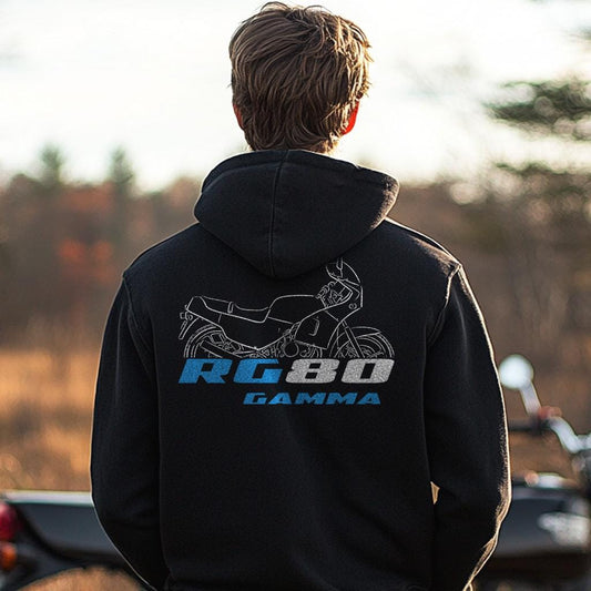 Suzuki RG80 Gamma & RG80E ( X3 ) Inspired Hoodie - Motorcycle Sweatshirt for Riders