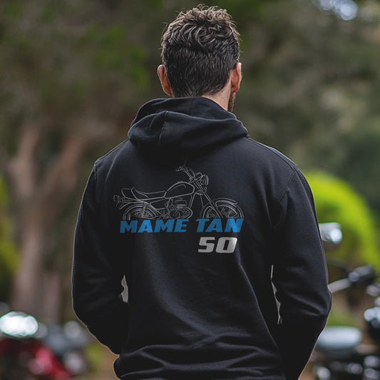 Suzuki Mame Tan 50 & 50E Inspired Hoodie - Motorcycle Sweatshirt for Riders