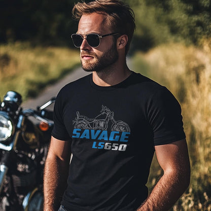 Suzuki LS650 Savage Inspired T-Shirt - Motorcycle Tee Shirt for Riders