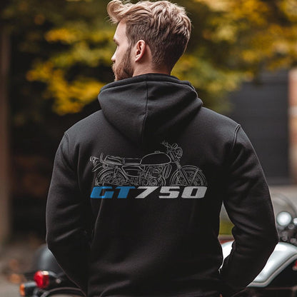 Suzuki GT750 Inspired Hoodie - Motorcycle Sweatshirt for Riders