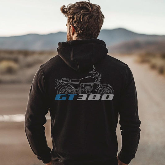 Suzuki GT380 Inspired Hoodie - Motorcycle Sweatshirt for Riders