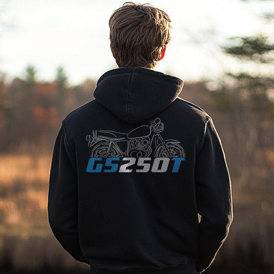 Suzuki GS250 T & FW Inspired Hoodie - Motorcycle Sweatshirt for Riders