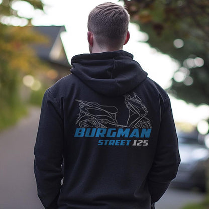 Suzuki Burgman Street 125 & EX 125 Inspired Hoodie - Motorcycle Sweatshirt for Riders