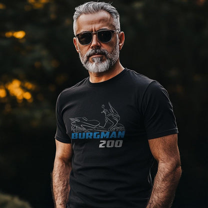 Suzuki Burgman 200 Inspired T-Shirt - Motorcycle Tee Shirt for Riders