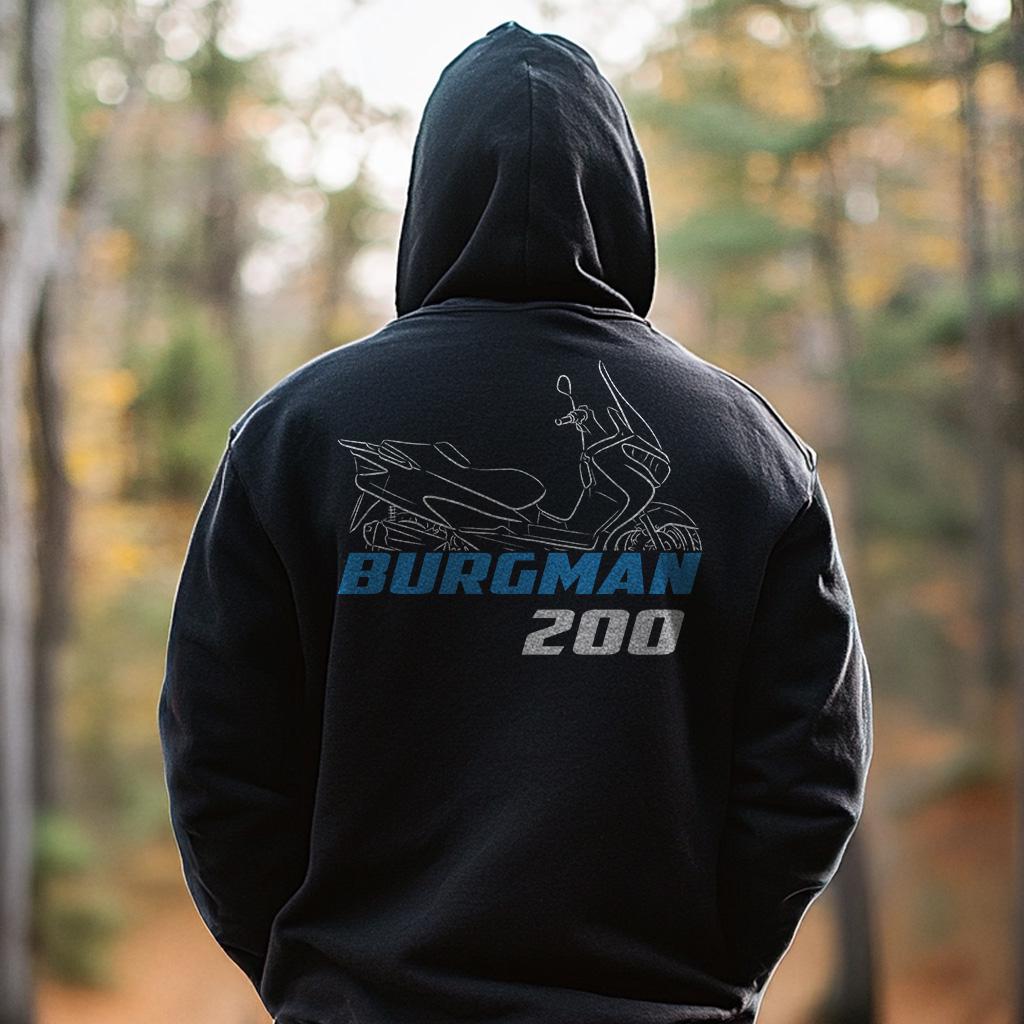 Suzuki Burgman 200 Inspired Hoodie - Motorcycle Sweatshirt for Riders