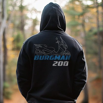Suzuki Burgman 200 Inspired Hoodie - Motorcycle Sweatshirt for Riders