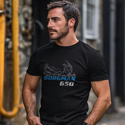 Suzuki Burgman 650 ( Skywave 650 ) Inspired T-Shirt - Motorcycle Shirt for Riders