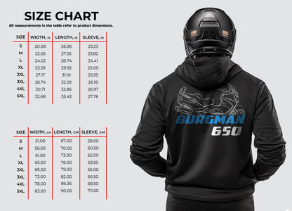 Suzuki Burgman 650 ( Skywave 650 ) Inspired Hoodie - Motorcycle Sweatshirt for Riders