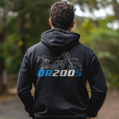 Suzuki DR200 S & SE Trojan Inspired Hoodie - Motorcycle Sweatshirt for Riders