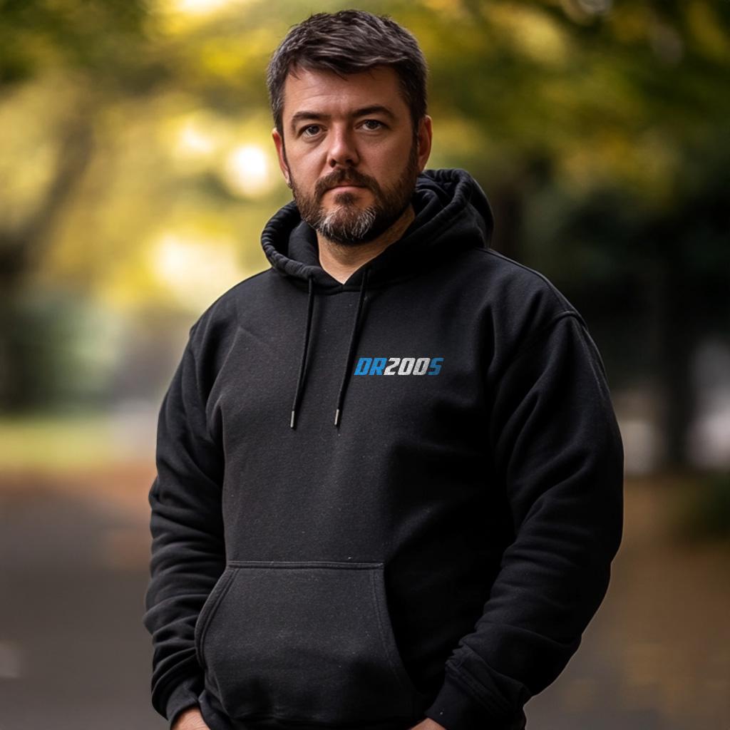 Suzuki DR200 S & SE Trojan Inspired Hoodie - Motorcycle Sweatshirt for Riders