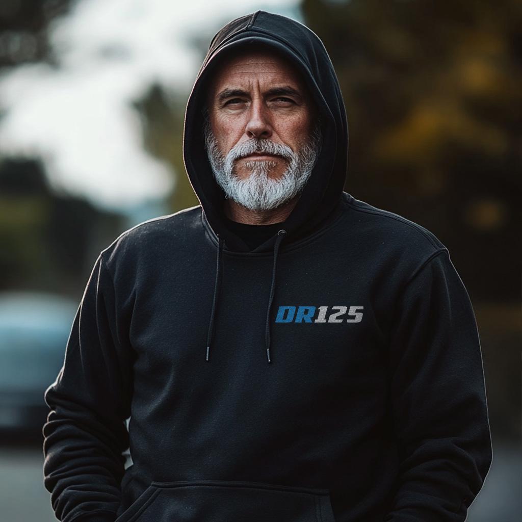 Suzuki DR125 Inspired Hoodie - Motorcycle Sweatshirt for Riders