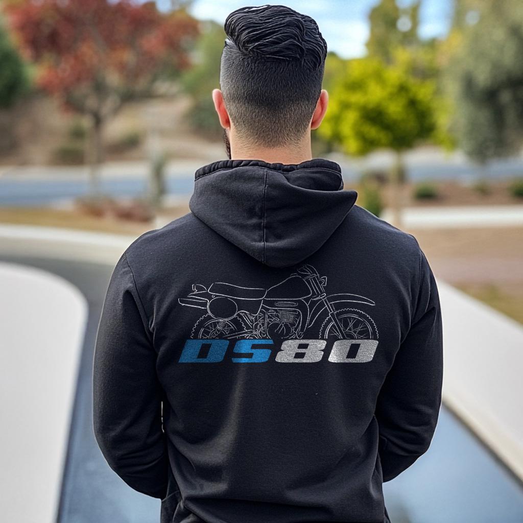 Suzuki DS80 Inspired Hoodie - Motorcycle Sweatshirt for Riders