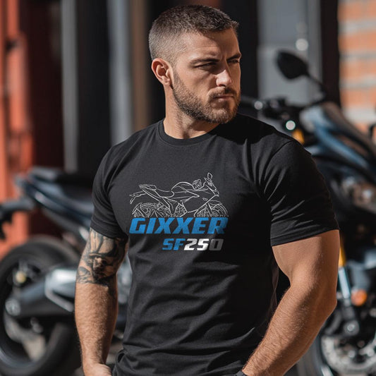 Suzuki Gixxer SF250 Inspired T-Shirt - Motorcycle Tee Shirt for Riders