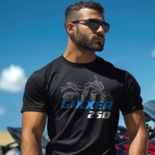 Suzuki Gixxer 250 Inspired T-Shirt - Motorcycle Tee Shirt for Riders