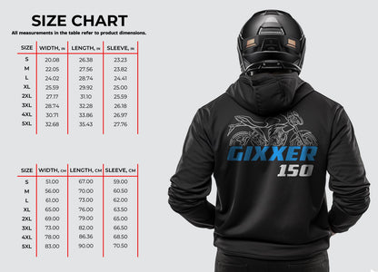 Suzuki Gixxer 150 Inspired Hoodie - Motorcycle Sweatshirt for Riders