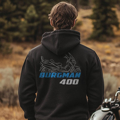 Suzuki AN400 Burgman ( Skywave 400 ) Inspired Hoodie - Motorcycle Sweatshirt for Riders