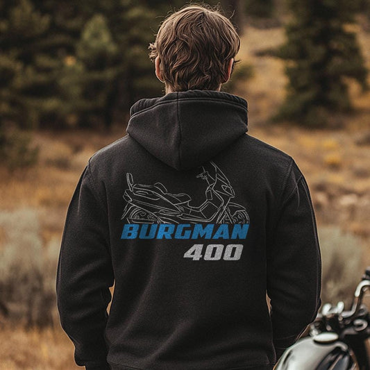 Suzuki AN400 Burgman ( Skywave 400 ) Inspired Hoodie - Motorcycle Sweatshirt for Riders